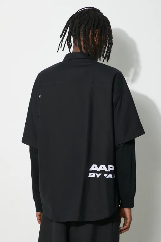 AAPE camasa din bumbac Long Sleeve Shirt Mock Layer 100% Bumbac
