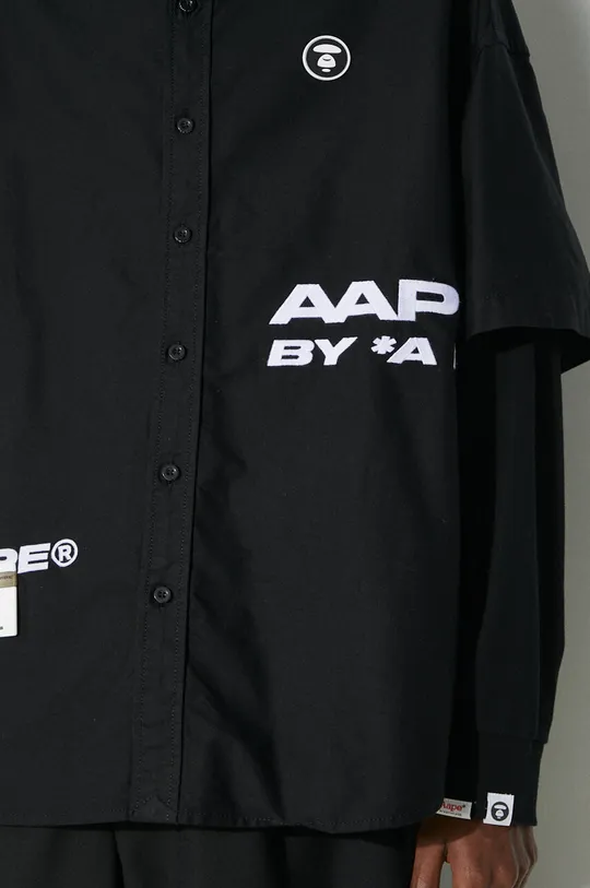 Хлопковая рубашка AAPE Long Sleeve Shirt Mock Layer