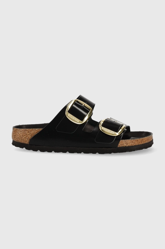 чорний Шкіряні шльопанці Birkenstock Arizona Big Buckle Жіночий