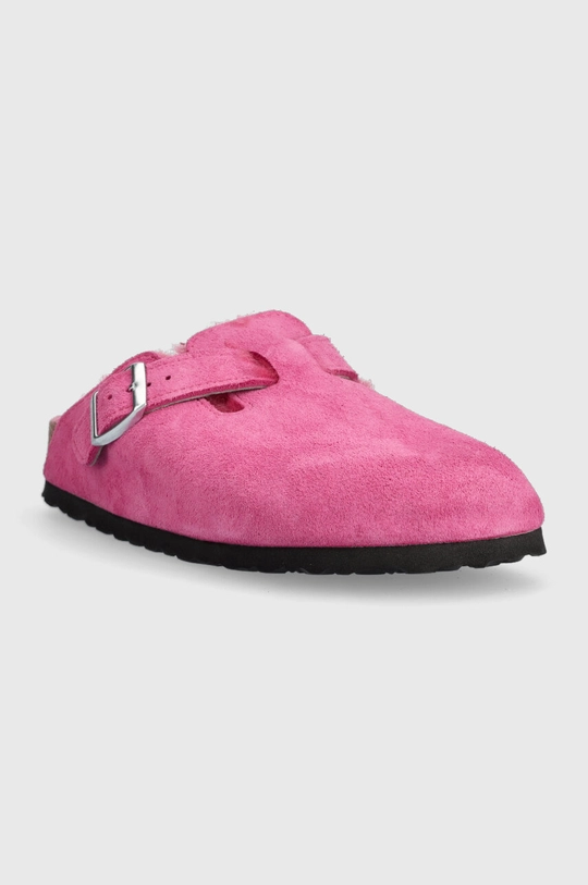 Birkenstock kapcie zamszowe Boston różowy