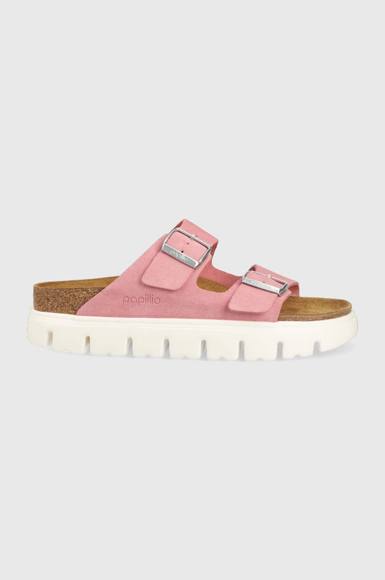 roz Birkenstock papuci din piele BIRKENSTOCK X PAPILLIO Arizona Chunky De femei