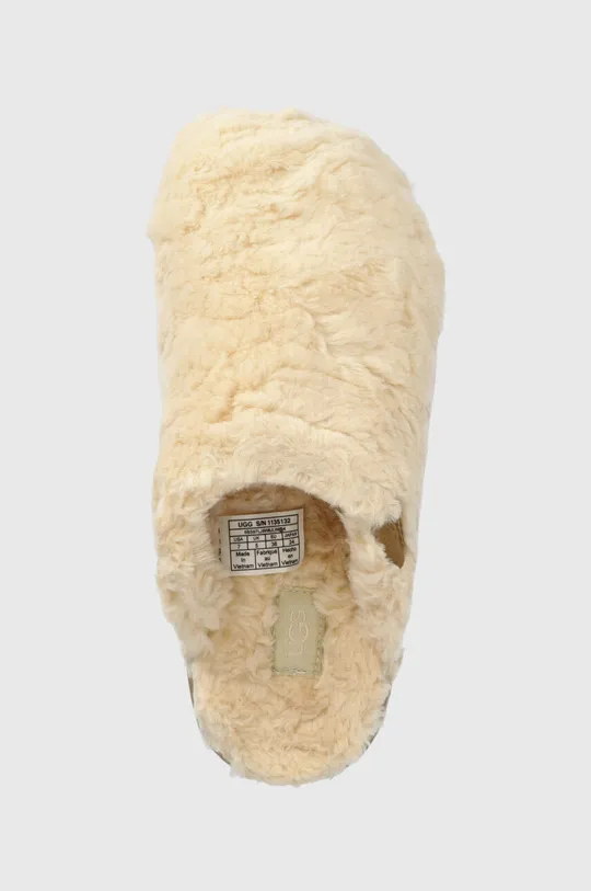 béžová Vlnené papuče UGG Fuzz Sugar Slide