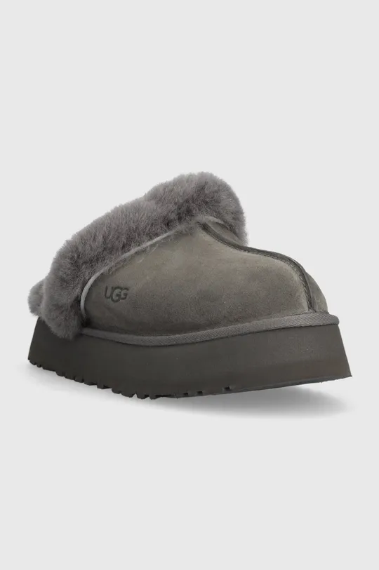 Замшевые тапочки UGG Disquette серый