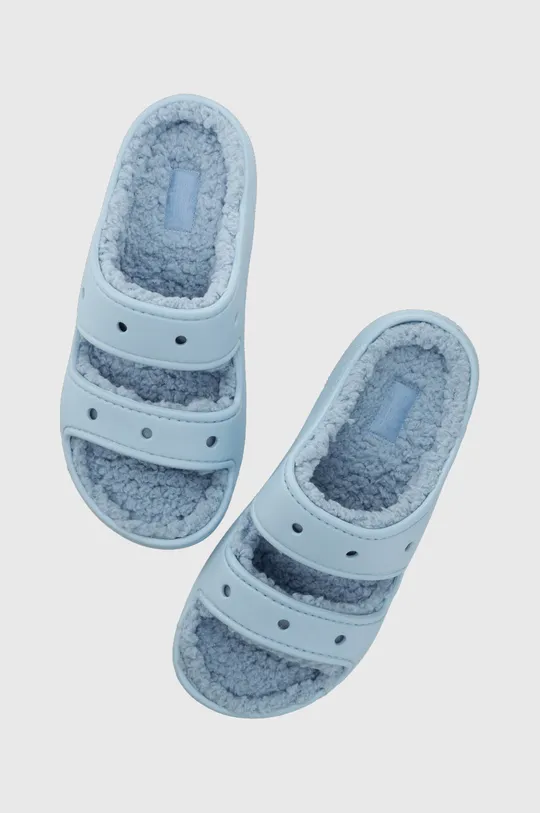 μπλε Παντόφλες Crocs Classic Cozzy Sandal Γυναικεία