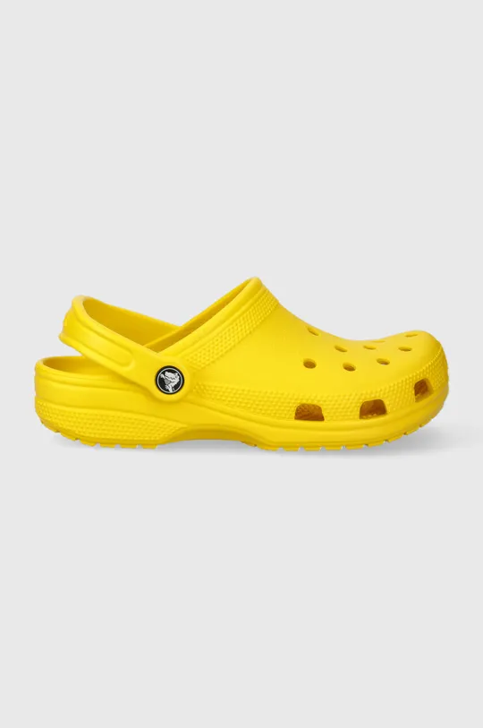 yellow Crocs sliders Women’s