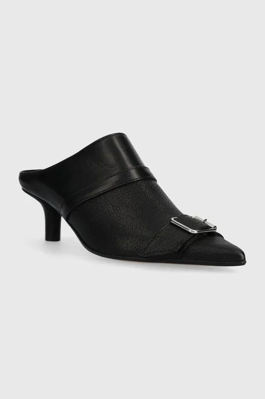 Кожени обувки с тънък ток MM6 Maison Margiela Slipper черен