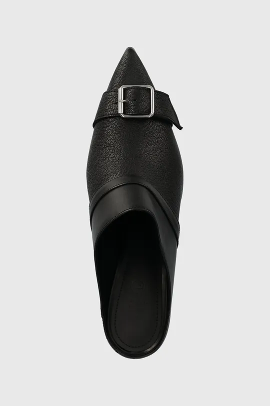 negru MM6 Maison Margiela stilettos de piele slipper