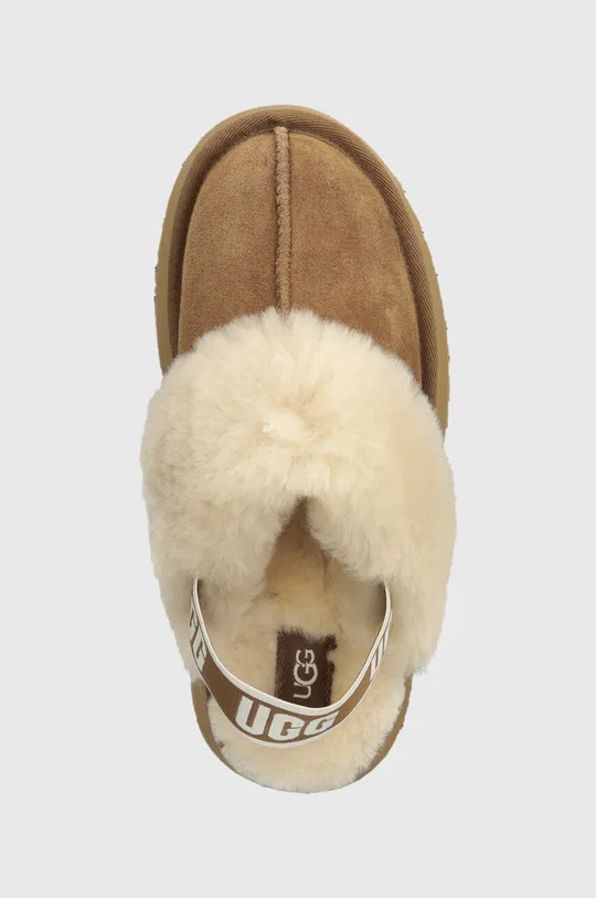 Kućne papuče od brušene kože UGG W FUNKETTE smeđa 1113474.CHE