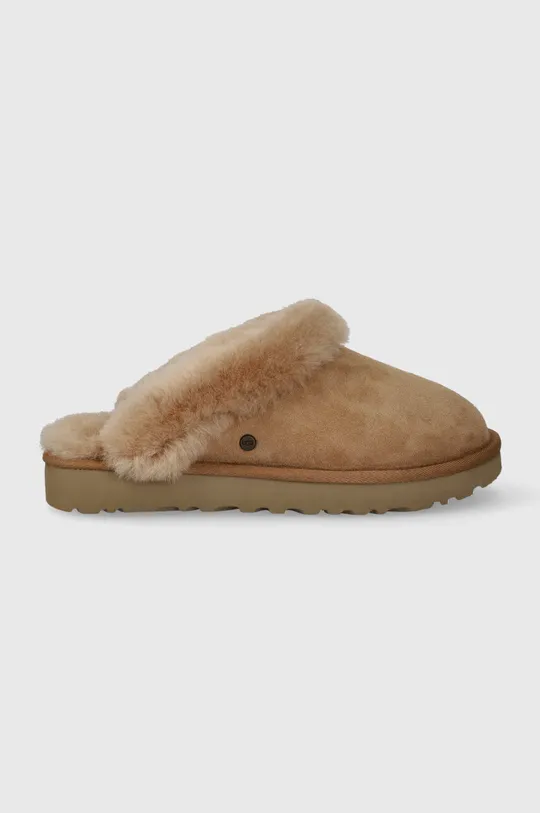 brązowy UGG kapcie zamszowe Classic Slipper II Damski