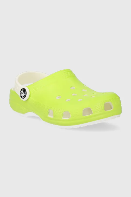 Detské šľapky Crocs Glow In The Dark zelená