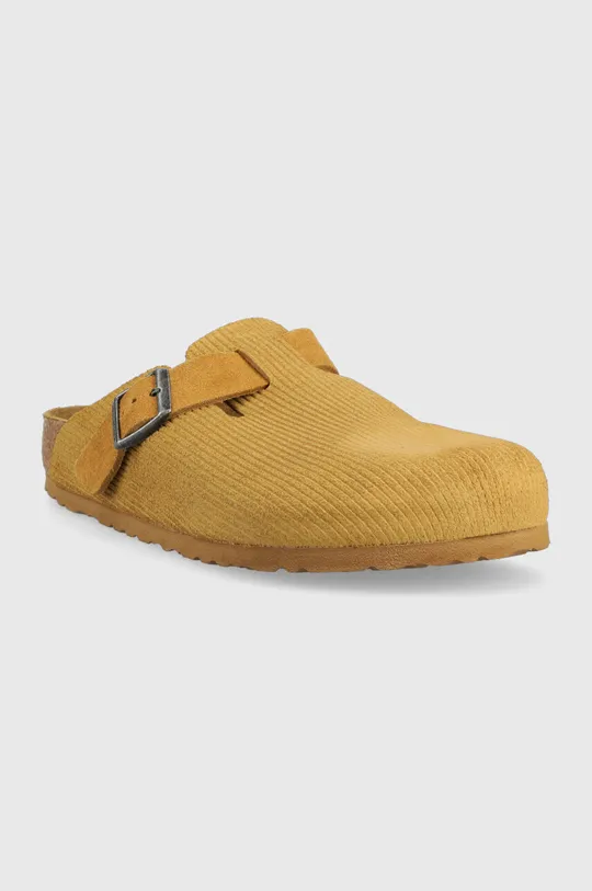 Birkenstock papuci din piele Boston maro
