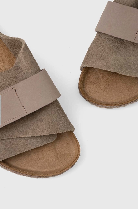 бежевый Замшевые шлепанцы Birkenstock