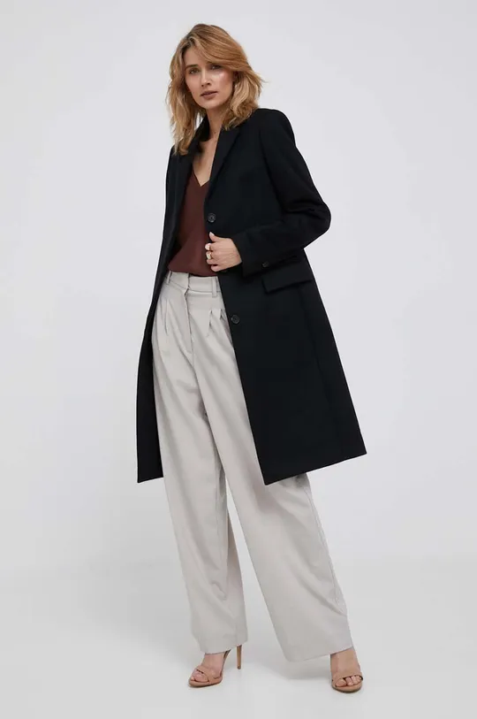 чёрный Шерстяное пальто Calvin Klein Женский
