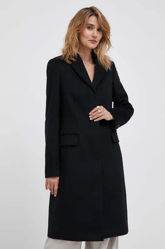 Calvin Klein cappotto in lana nero