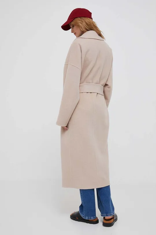 ροζ Μάλλινο παλτό διπλής όψης Calvin Klein
