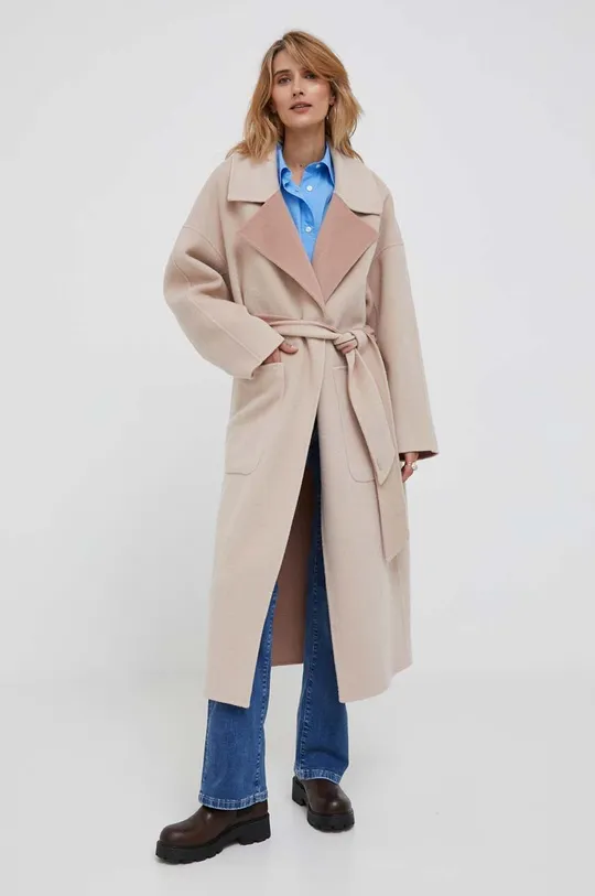 Obojstranný vlnený kabát Calvin Klein