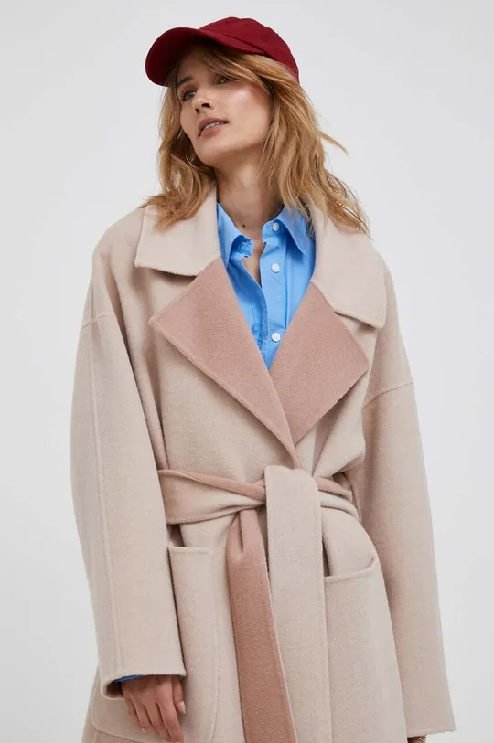 Шерстяное двустороннее пальто Calvin Klein