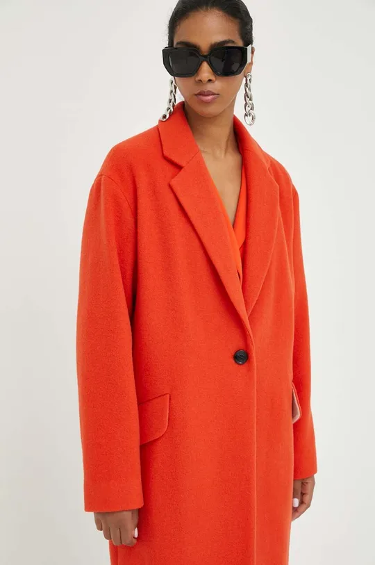 πορτοκαλί Παλτό από μείγμα μαλλιού BOSS Γυναικεία