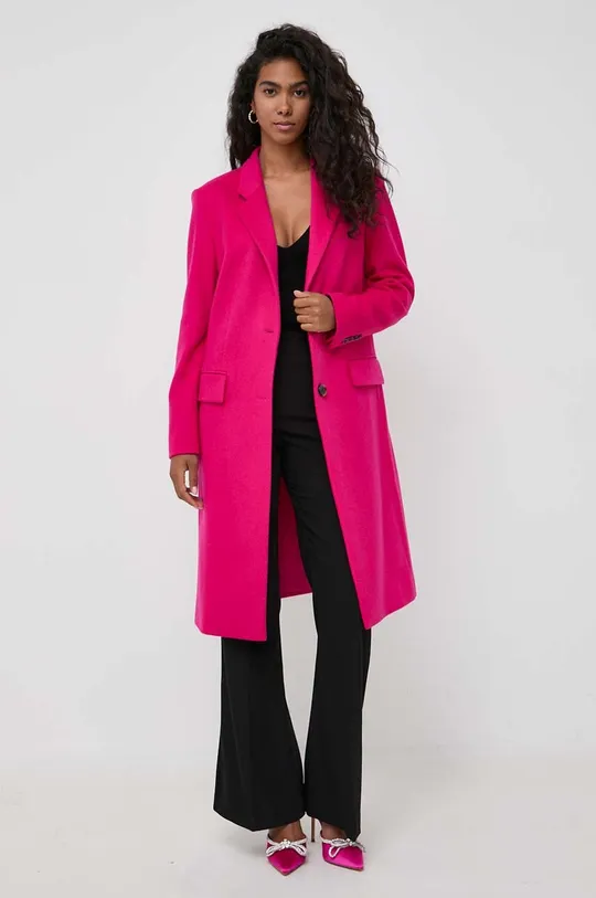 ροζ Μάλλινο παλτό BOSS Γυναικεία