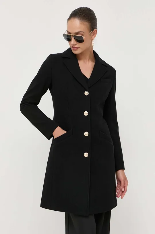 μαύρο Μάλλινο παλτό Marciano Guess Γυναικεία