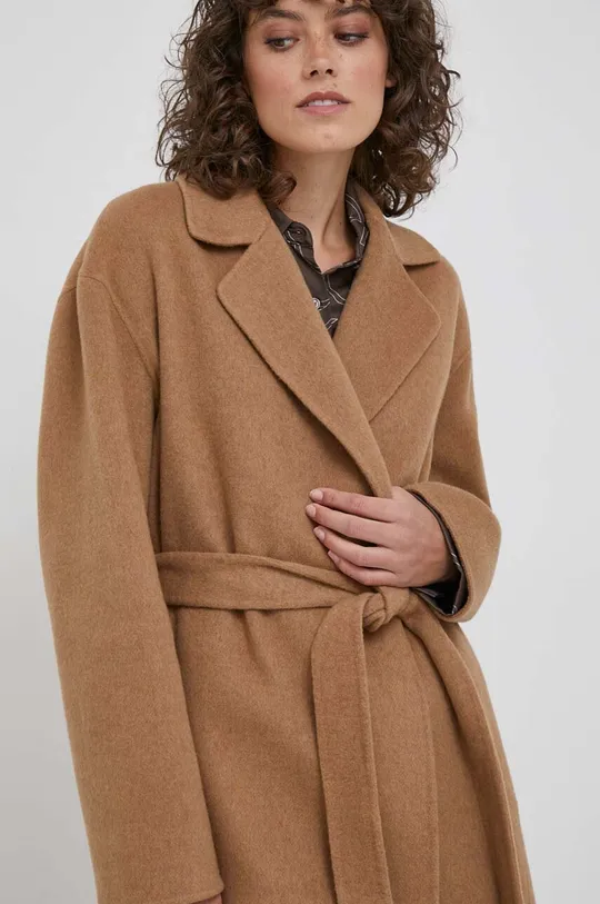 бежевый Шерстяное пальто Polo Ralph Lauren