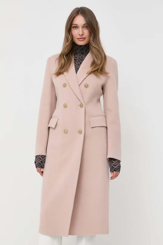 beige Pinko cappotto in lana