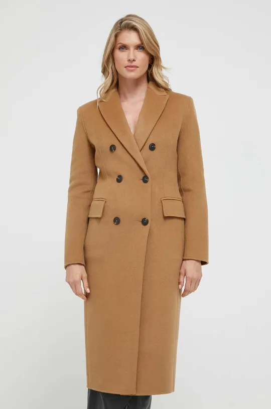 marrone Pinko cappotto in lana