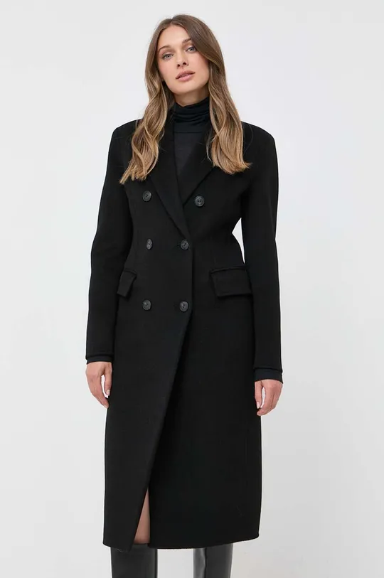 čierna Vlnený kabát Pinko
