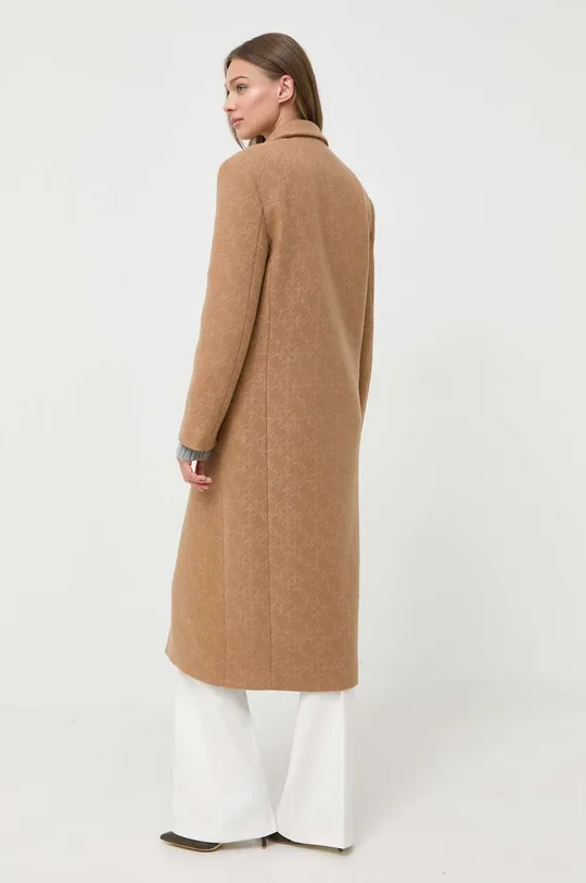 Шерстяное пальто Pinko коричневый