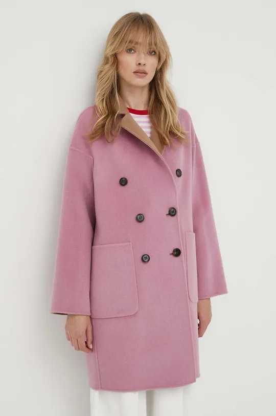 Obojstranný vlnený kabát MAX&Co. viacfarebná