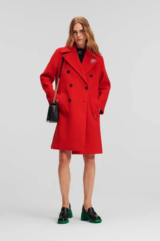 Шерстяное пальто Karl Lagerfeld Женский