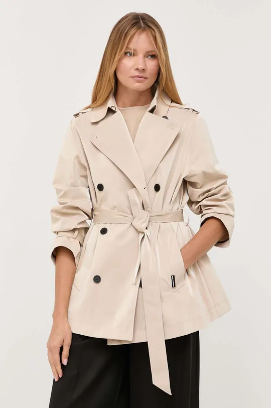 béžová Kabát Karl Lagerfeld Dámsky