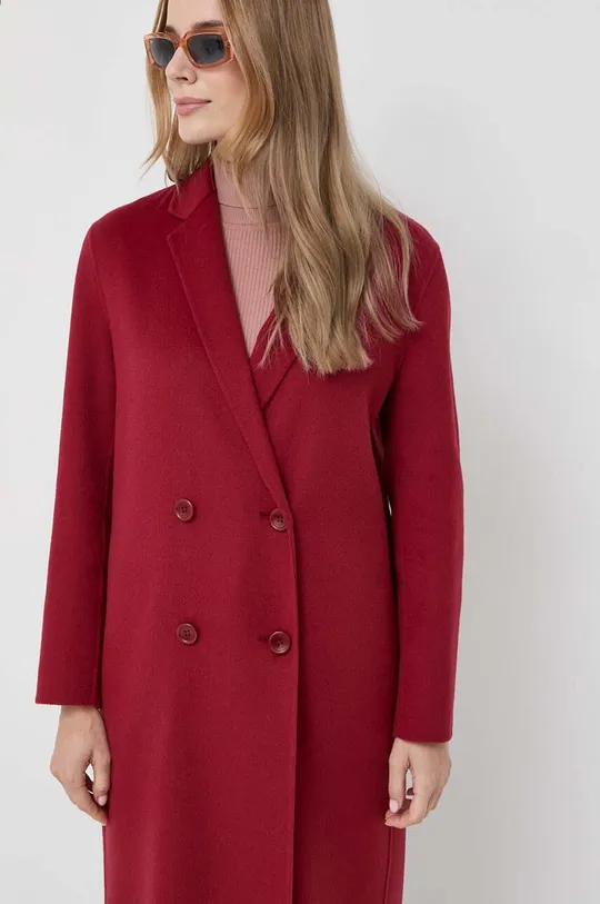 červená Vlnený kabát Patrizia Pepe