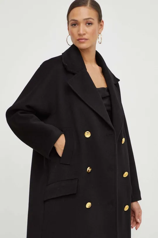 μαύρο Μάλλινο παλτό Elisabetta Franchi