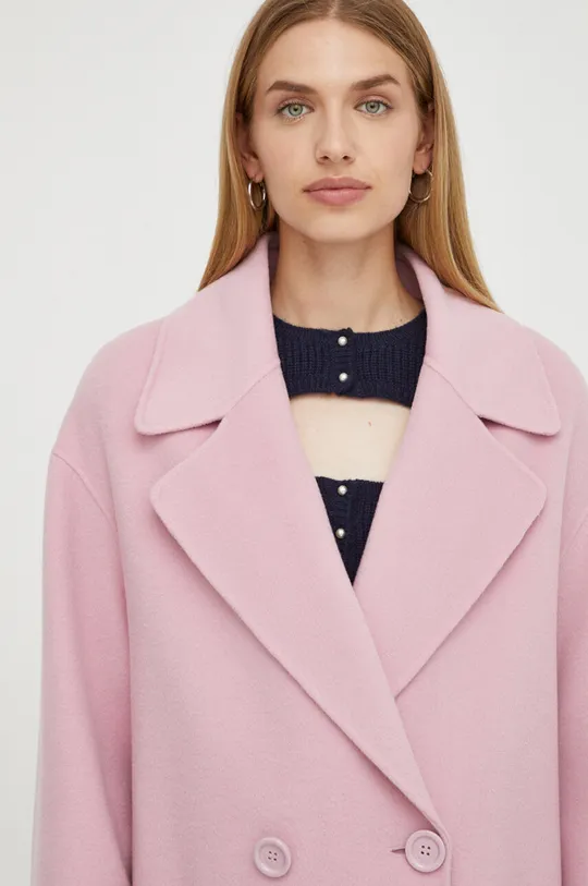 ροζ Μάλλινο παλτό Elisabetta Franchi