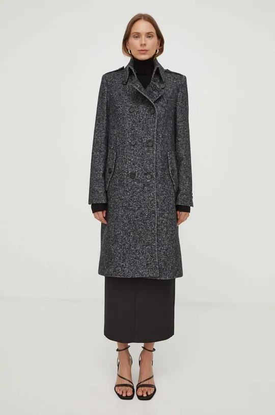 сірий Пальто з домішкою вовни Drykorn Жіночий