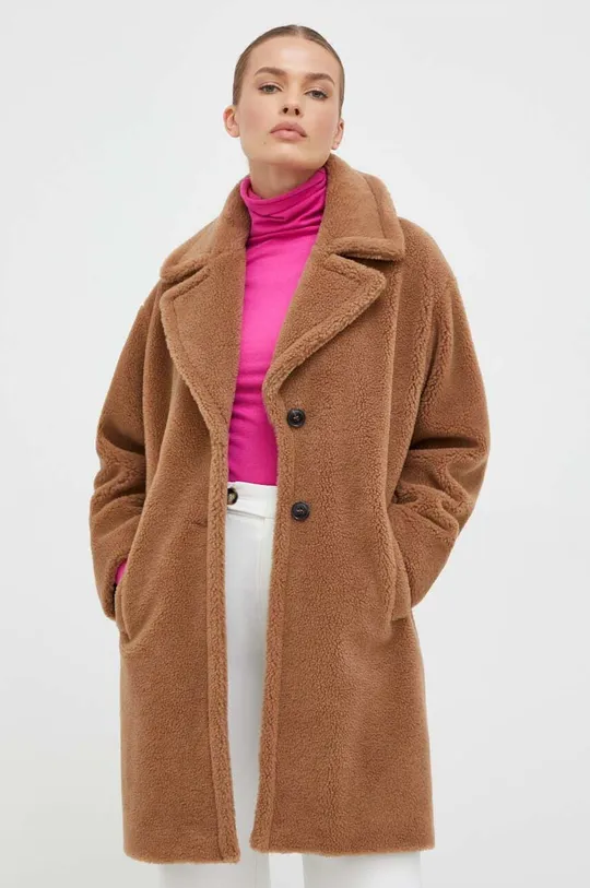 barna Marella kabát gyapjú keverékből