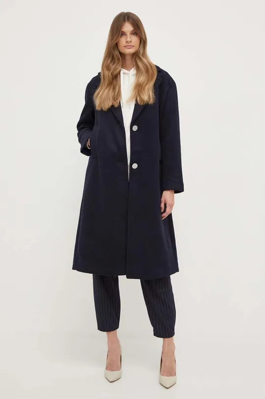 σκούρο μπλε Μάλλινο παλτό Armani Exchange Γυναικεία