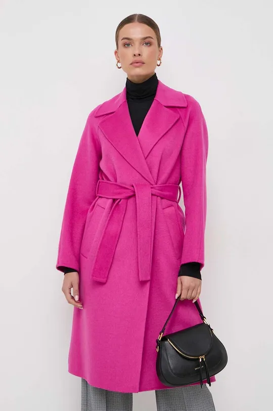 fialová Vlnený kabát Liu Jo Dámsky