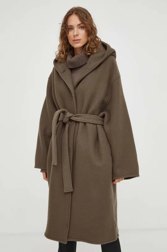 Шерстяное пальто Samsoe Samsoe Основной материал: 75% Шерсть, 25% Полиамид Подкладка: 100% Хлопок