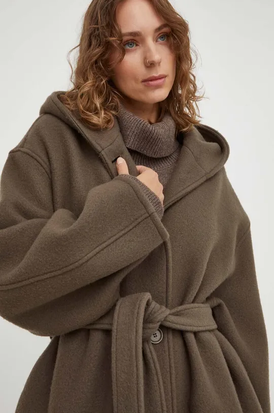 brown Samsoe Samsoe wool coat