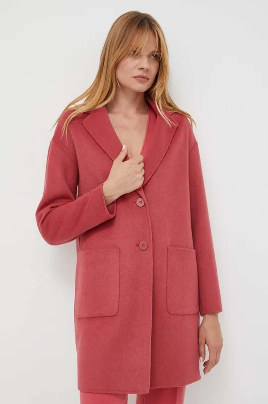 ροζ Μάλλινο παλτό Twinset Γυναικεία