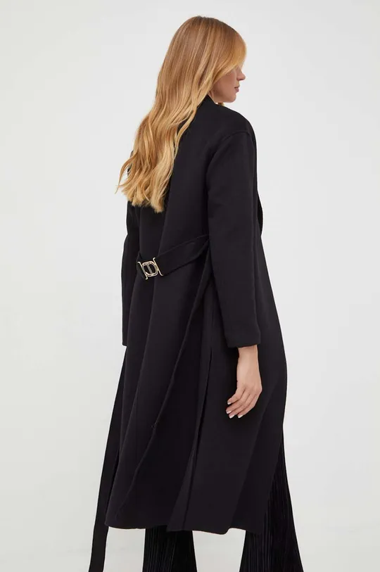 μαύρο Μάλλινο παλτό Twinset Γυναικεία
