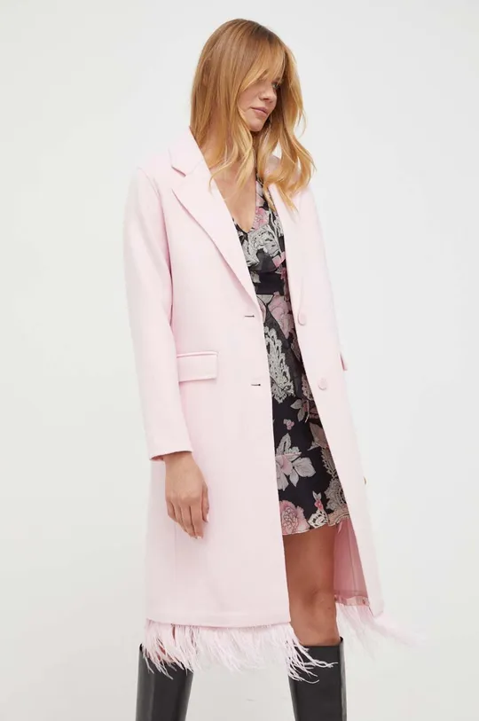 ροζ Μάλλινο παλτό Twinset Γυναικεία