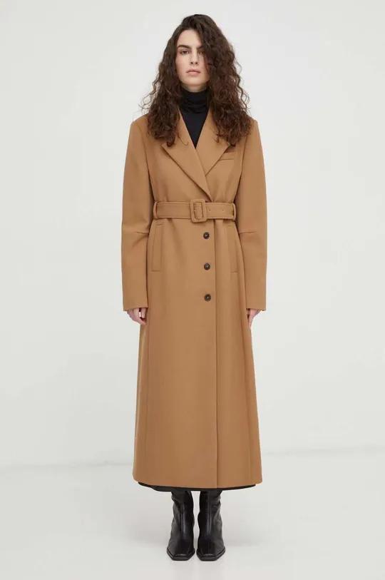 barna Herskind kabát gyapjú keverékből Női