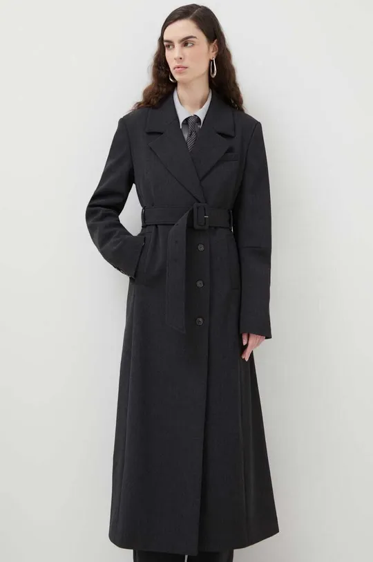 grigio Herskind cappotto con aggiunta di lana Donna