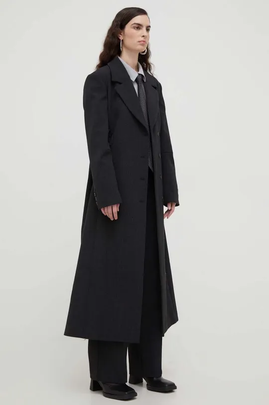 Herskind cappotto con aggiunta di lana grigio
