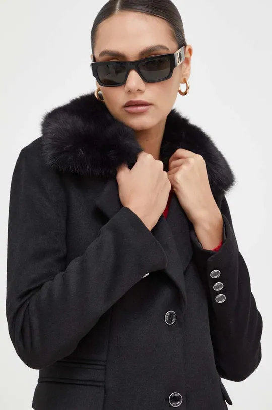 nero Guess cappotto con aggiunta di lana