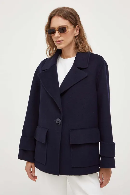 σκούρο μπλε Μάλλινο παλτό Luisa Spagnoli Γυναικεία