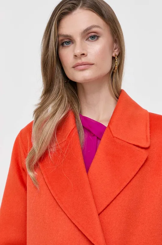 oranžová Vlnený kabát Luisa Spagnoli